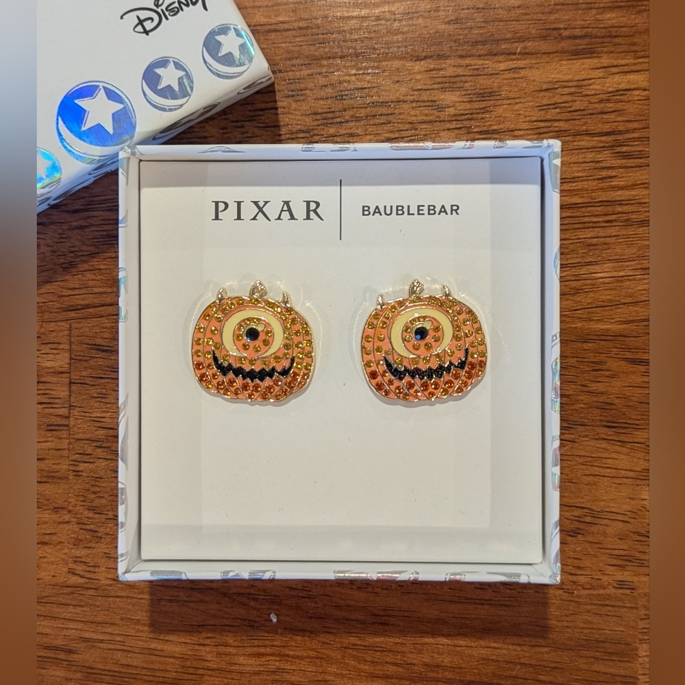 BaubleBar Pixar Mike Waziwski Pumpkin Earrings
